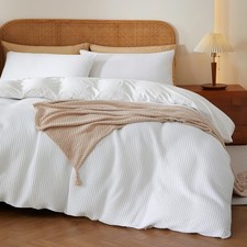 100 Egyptian Cotton Duvet Cover Set Queen 90" X 90" , Bright White