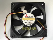 Y.S.TECH 12025 FD121225MB DC12V 0.29A 12CM 3-Pin Dual Ball Cooling Fan