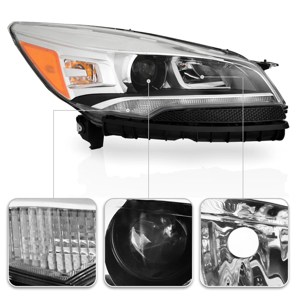 HID/Xenon Headlight For 2013-2016 Ford Escape with Bulb Ballast Passenger Side - Image 4 of 4