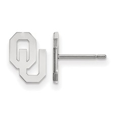 10k White Gold University of Oklahoma XS (Tiny) Post Earrings
