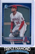 2025 Bowman Chrome Christian Moore Prospect Blue Reptilian #070/150 AA838