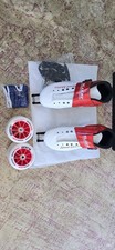 SLJTXTS Mens Inline Speed Skates White/Red w/...