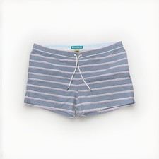 Bonobos Men  s Lined Swim Trunks Gray Stripe XL Drawstring Beach Surfing