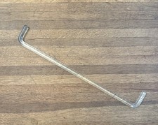 Vintage Clear Bent Glass Towel Bar Rack MCM 15  No Brackets 1/2 Diameter