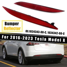 FIT 2016-2023 Tesla Model X Pair Rear Bumper Reflector Marker Light 103434300C