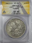 1880 O/S Morgan Silver Dollar ANACS XF-45 Cleaned VAM-3