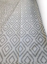 NEW TOMMY HILFIGER DIAMOND  GRAY NEUTRAL Set of 2 UNLINED WINDOW PANELS 49X94