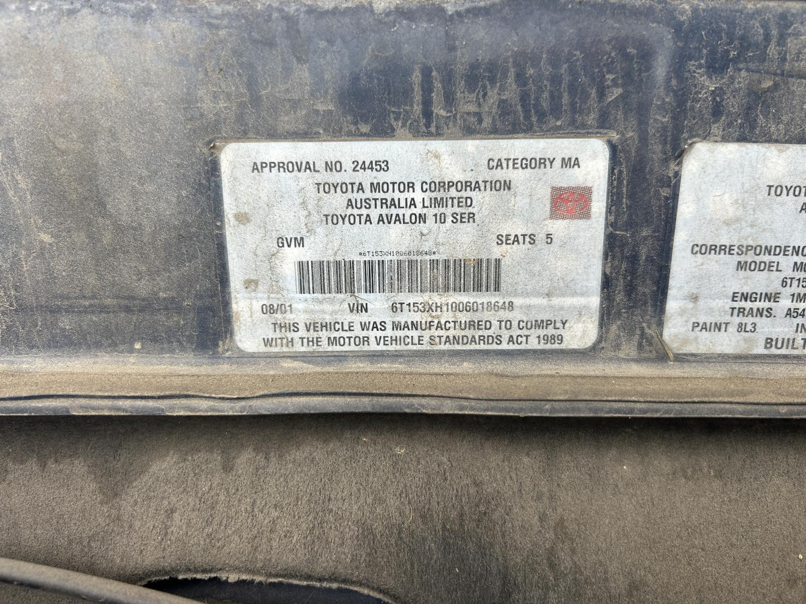 Toyota Avalon Right Rear Window Regulator MCX10 07/2000-06/2005 - thumbnail 6