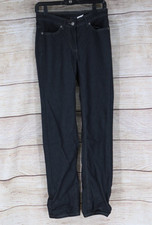 McDonalds Employee Uniform Pants Women's Size 0 Black Denim Adjustable Hem