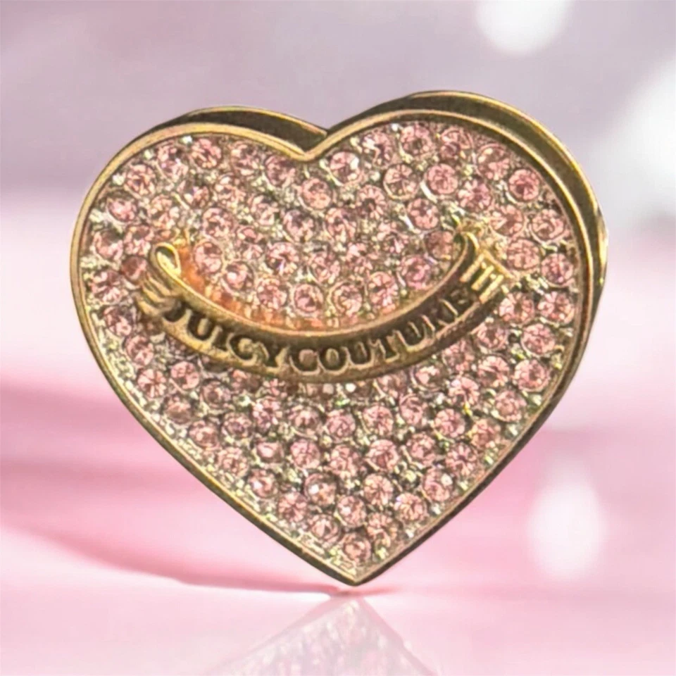 Juicy Couture Pave Pink Lip Gloss Ring (Ring Marked Size 7 - but small size 6?) - Image 3 of 4