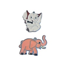 Elephant Stained glass Look Suncatcher ornament window hanger Set Of 2