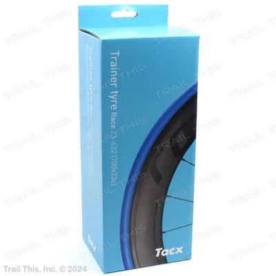 TACX 700x23 Indoor Bicycle Trainer Tire Blue Folding 700 x 23c 60 tpi Tyre