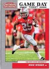 2019 Panini Contenders Draft Picks Collegiate #39 Mike Weber Game Day Ticket