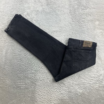 Wrangler Jeans Herren W42 L30 schwarz Regular Straight Vintage Denim Hose Retro