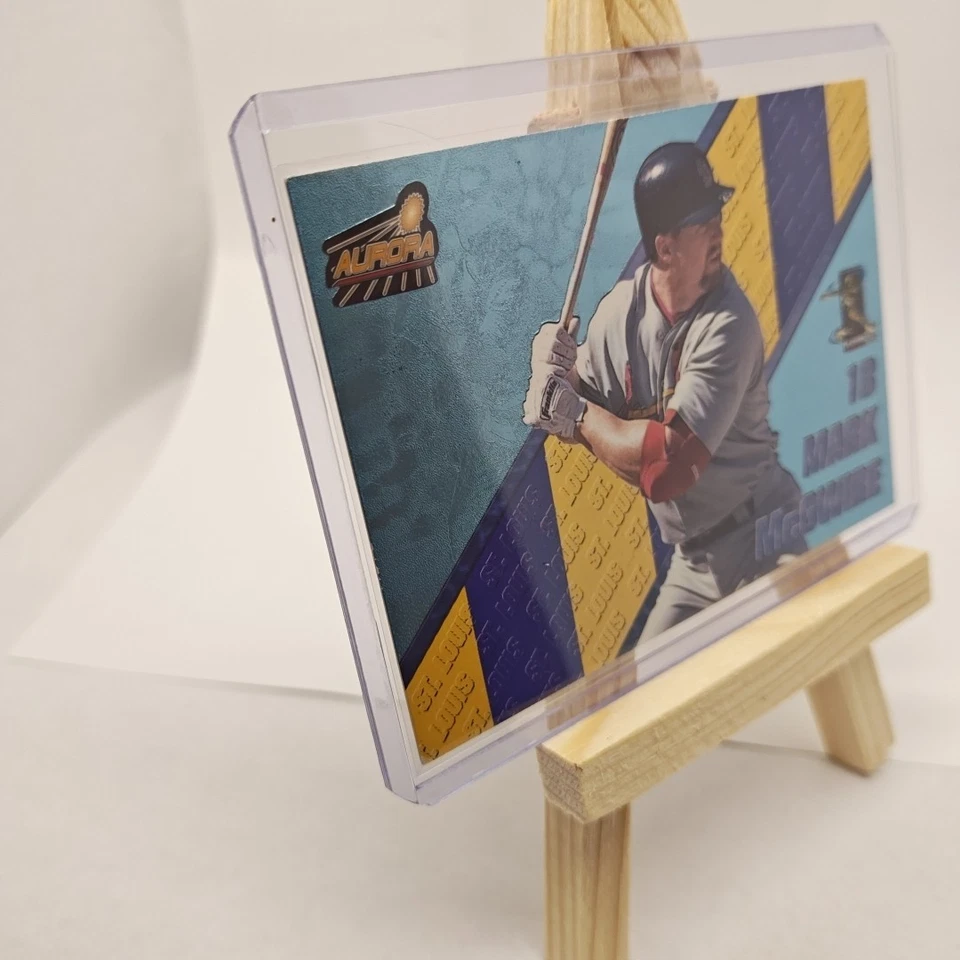 1998 Pacific Aurora - Pennant Fever Mark McGwire #25 Platinum Blue /100 - Imagem 3 de 4