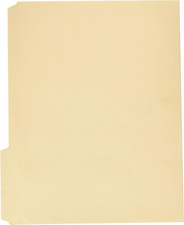 File Folder, 1/3 Cut Assorted Tab, 2-Ply, Letter, Manila