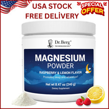 Dr. Berg Magnesium Glycinate Powder for Sleep, Relaxation  Stress Relief 8.47oz