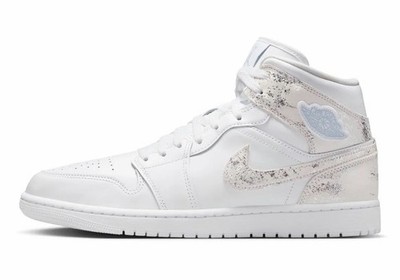 Nike Air Jordan 1 Mid SE Distressed White Field Silver IR2271-100 Mens Size NEW