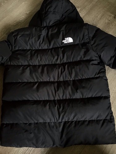 The North Face 600 Fill Down Puffer Coat Boys XL 14/16 Black Hooded Warmth - Picture 9 of 11