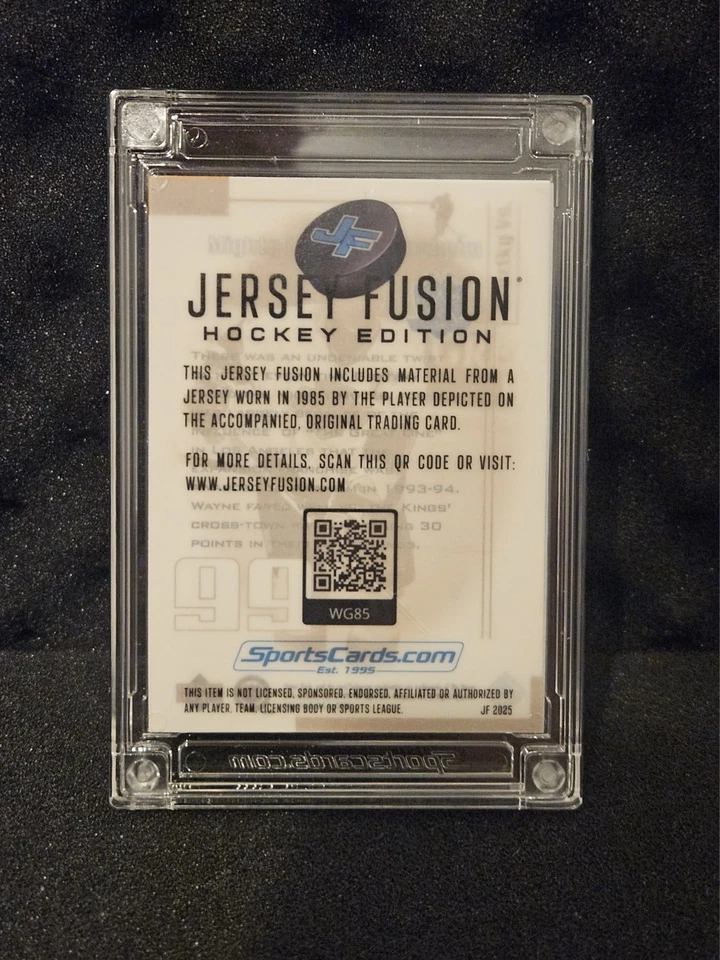 Camiseta Fusion Wayne Gretzky 2025 jogo usada Swatch usada em 1985 - Imagem 2 de 2