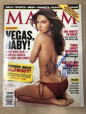 Vanessa Marcil Signed MAXIM Magazine General Hospital, Vegas & 90210 PSA COA
