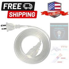 Clear Extension Cord 6FT Extension Cords Thin 2 Prong for Indoor Use with Sin...