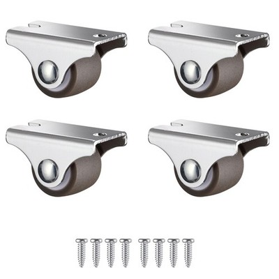 Tiny Rigid Casters 1 Inch Set of 4 Top Plate Steel