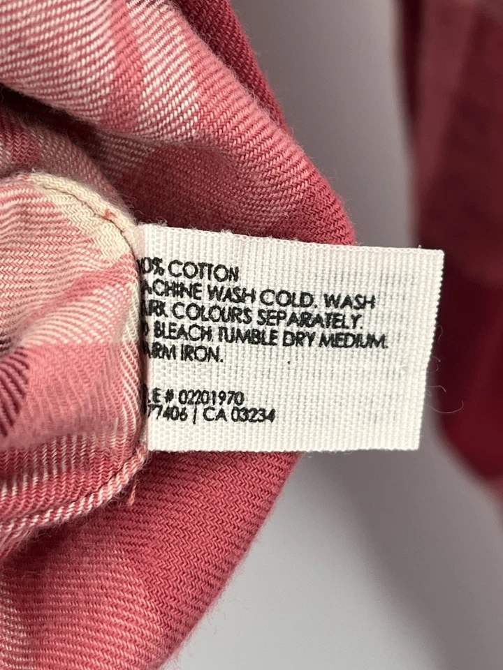 CLUB MONACO Men's Pink Long Sleeve Flannel Button Down Slim Fit Shirt XL - Image 4 of 4