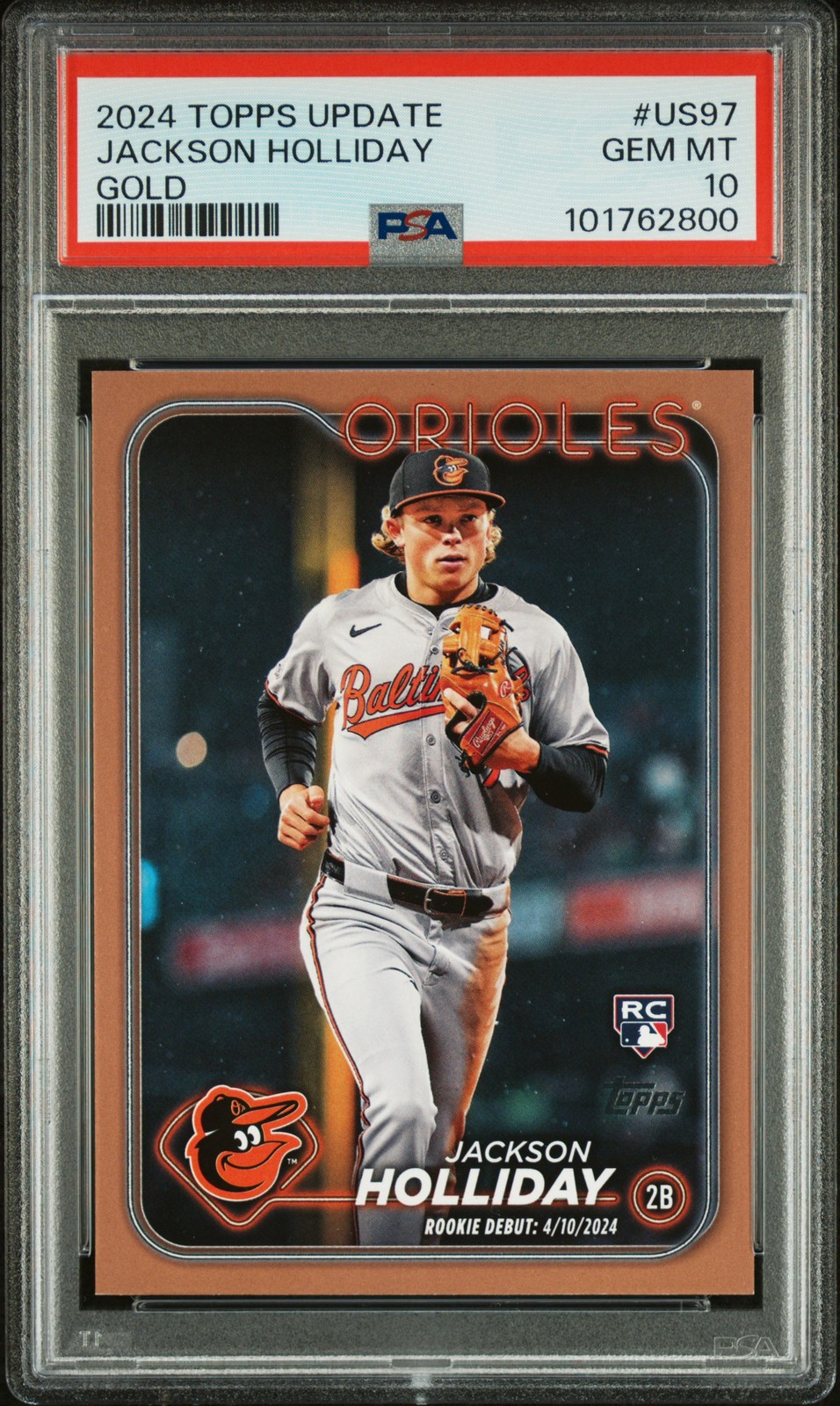 2024 Topps Update #US97 Jackson Holliday Gold #/2024 PSA 10