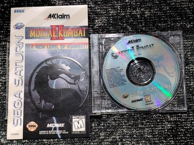 Mortal Kombat II 2 Sega Saturn Game Disc and manual ONLY Registration card AS is