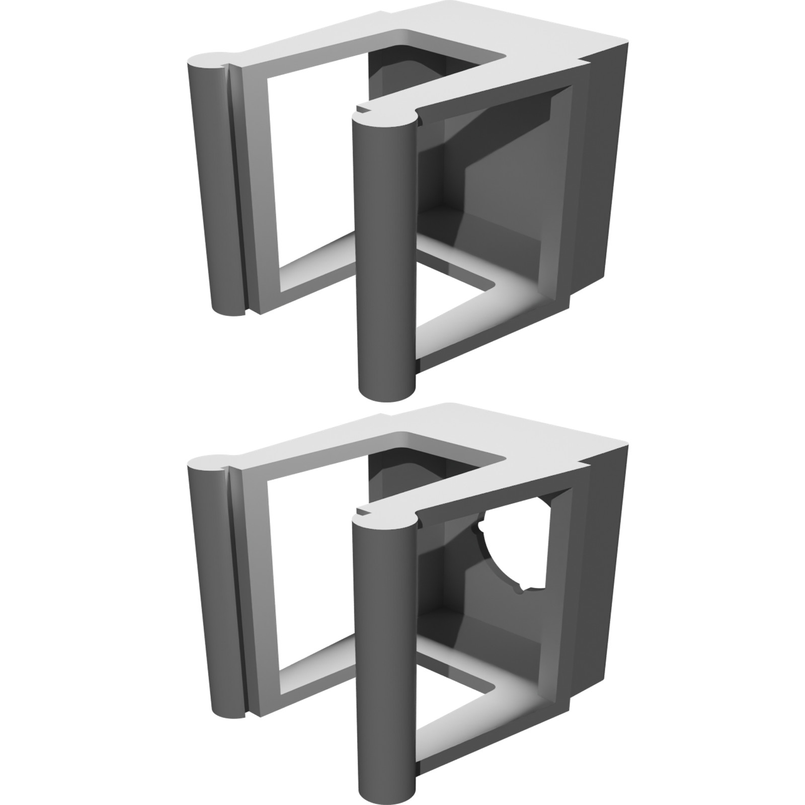 Supporto Pannello Guida DIN 22mm - Adattatore per Pulsanti e Spie