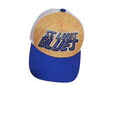 NHL St. Louis Blues Youth Trucker Hat Yellow Blue Tie Dye Snapback Cap Boys 8-20