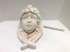 Vintage Angel Cherub Face Wall Scone Shelf Bracket Winged Plaque DW777 — photo 1