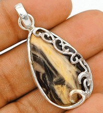 Natural Cocolite 925 Solid Genuine Sterling Silver Pendant Jewelry