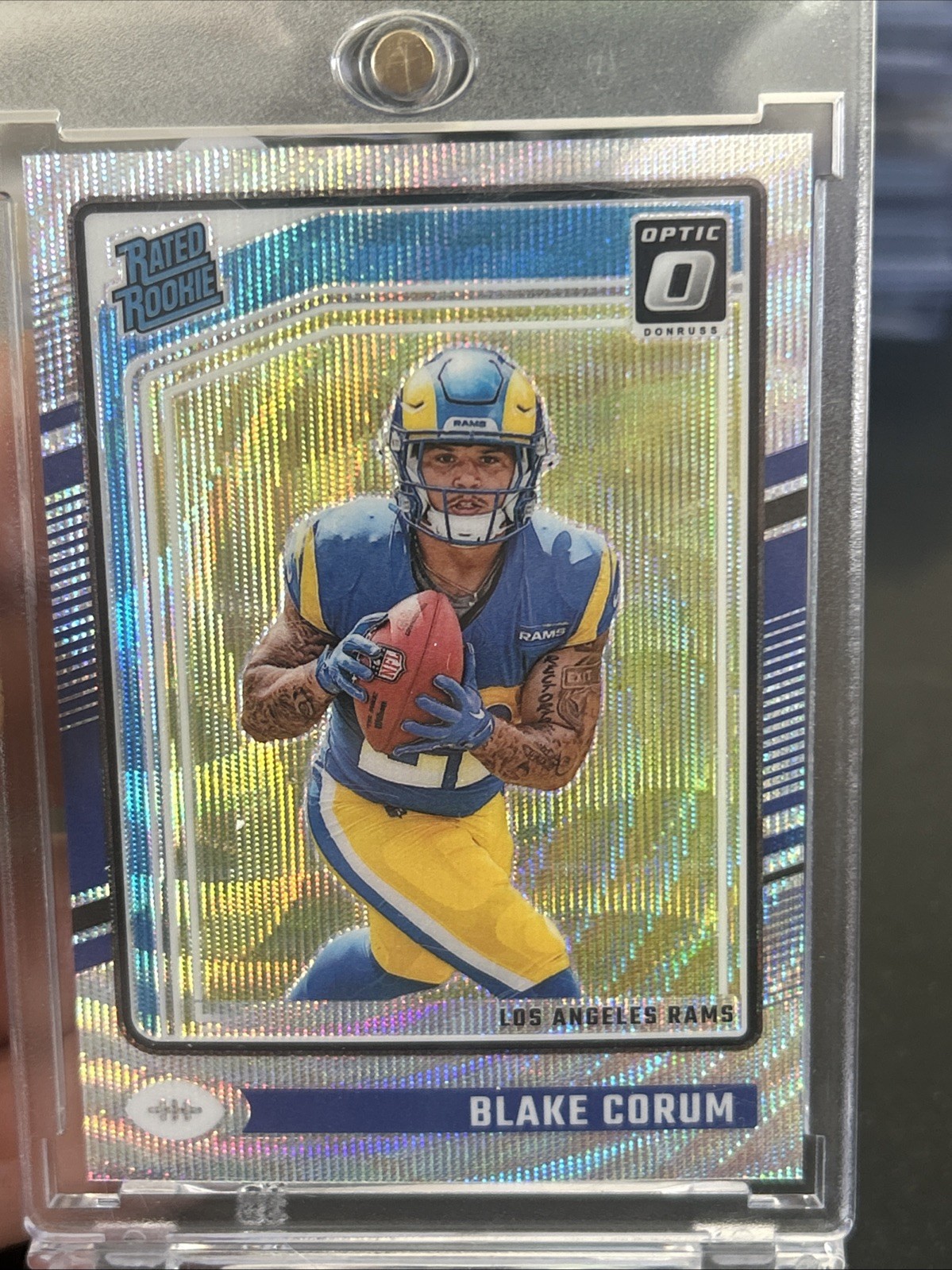 2024 Panini Donruss Optic - Rated Rookie Blake Corum #208 Wave Prizm /300 (RC)