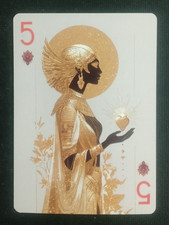 Ancient Egyptian Themed Playing Card 5 Diamonds