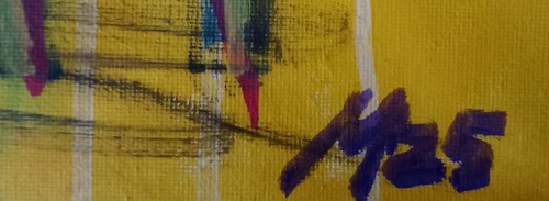Pintura original única firmada arte moderno abstracto pintura imagen arte pop - Imagen 9 de 9