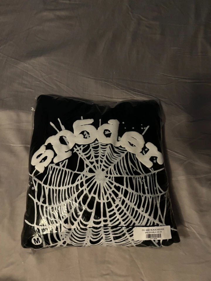 Sudadera con Capucha Sp5der Og Web Talla M Blanco y Negro VNDS Foto 2 de 3