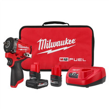  Milwaukee Tool M12 FUEL  Stubby 3/8" Impact Wrench Kit 2562-22