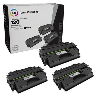 LD Replacement Canon 120 2617B001AA 3pk Black D1120 D1150 D1170 D1180 D1320