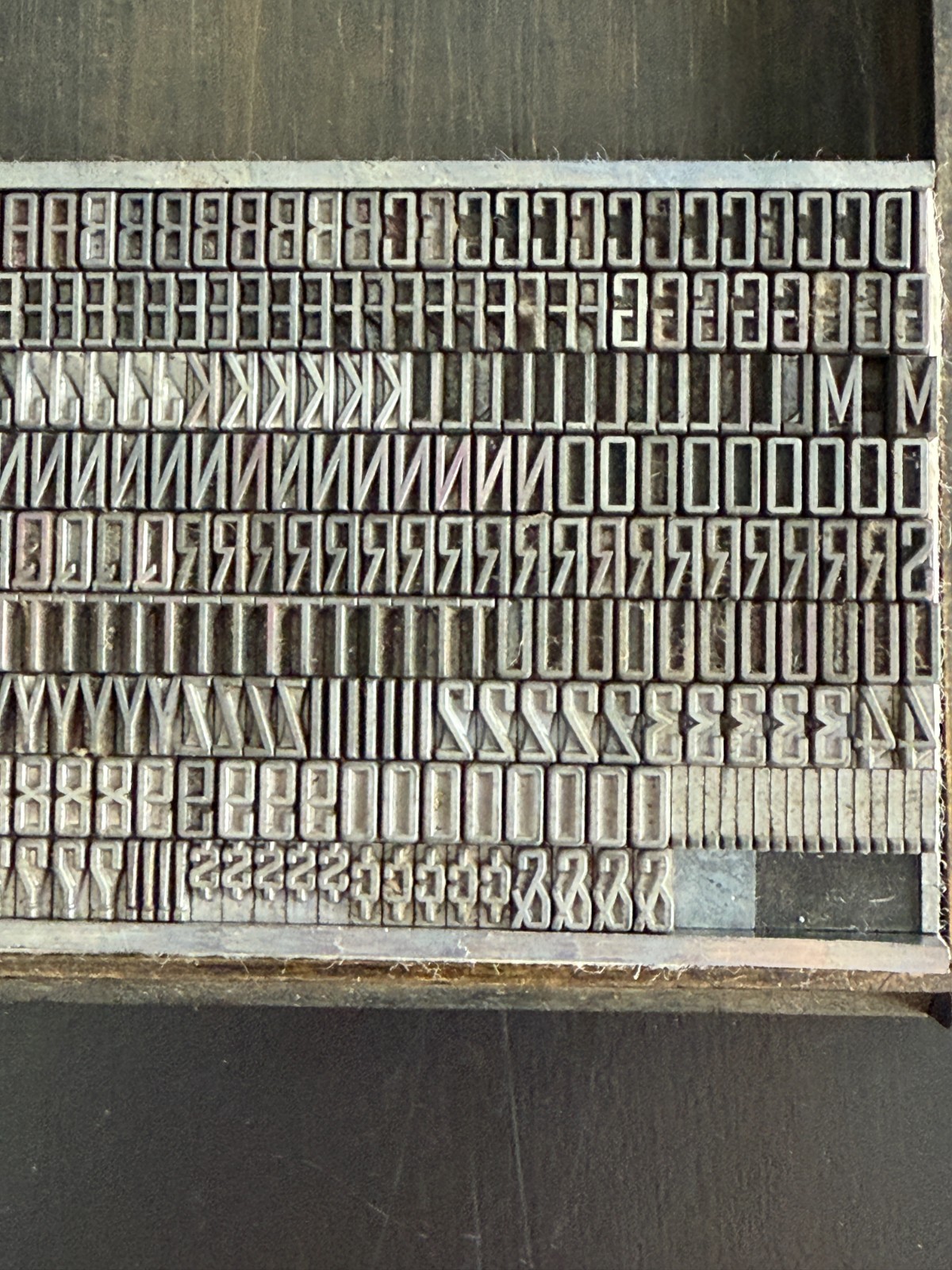 18 pt Agency Gothic (ATF #578) Letterpress Type for printing