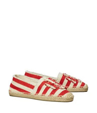 NIB Tory Burch Fray Stripe Espadrille Flats 7