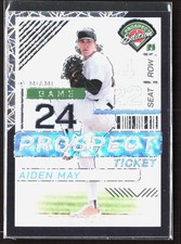 2024 Panini Prospect Edition Aiden May Black Velocity Holo #8 SN Marlins