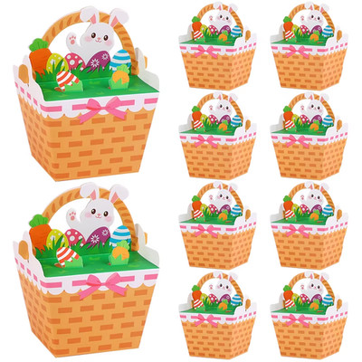 I 10 Stück Ostern Geschenkboxen Hase Ei Papier Süßigkeiten Verpackung Party