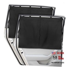 Car Window Shades, 2 Packs Magnetic car Sun Shade for Baby, Double Layers Black