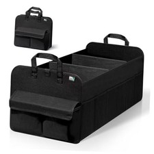 Trunk Organizer for SUV, Collapsible Car Large Pockets Black-Upgraded