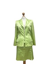 Thierry Mugler Vintage Apple Green Twin Set   Blazer  Skirt Size IT 46 / FR 42