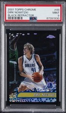 2001 TOPPS CHROME BLACK REFRACTOR #49 DIRK NOWITZKI 44/50 PSA 9