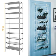 10 Tier Shoe Rack Over The Door Shoe Organizer Hanging Shoe Storage The Door