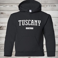 Tuscany Kids Hoodie  Tuscany Italy Youth Pullover Hoodie  Italian Vacation